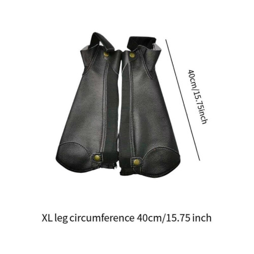 (XL,Black)Equestrian Boot Tops Protector Equestrian Half Chaps Horse Riding Boot Cover S 1