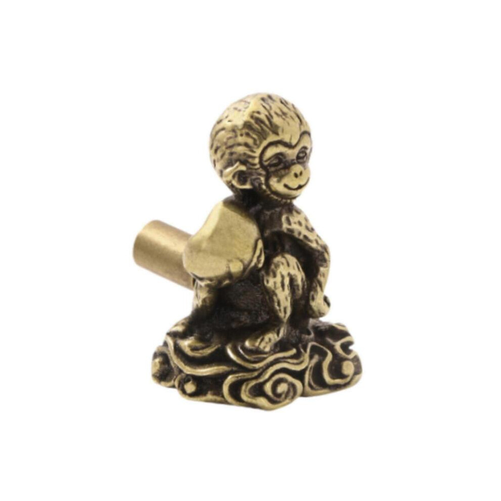 (3.9cmx2.8cm,Bronze)Brass Monkey Handle Creative Gift Wardrobe Door Pull for Home Closet Kitchen Gold