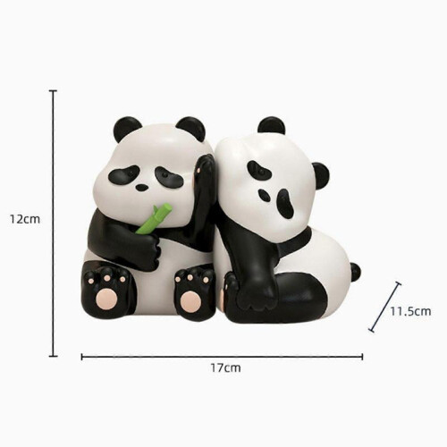 2 Pieces Cute Panda Bookends Decoration Home Office Desk Decorative Bookends 1