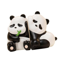2 Pieces Cute Panda Bookends Decoration Home Office Desk Decorative Bookends