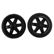 Hot Wheel Reisegepäckwagen aus Gummi – Schwarz (2 Stück)