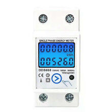 (WhiteAC220V) Din-schiene Digital LCD Energie Meter Reset Null Einphasig AC 110V 220V Elektrische Kwh