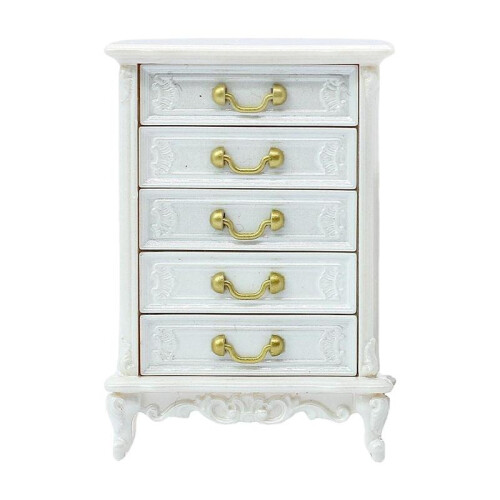 Dollhouse Night Stands Simulation Bedside Cabinet Accessory Pretend Game 5 Layers