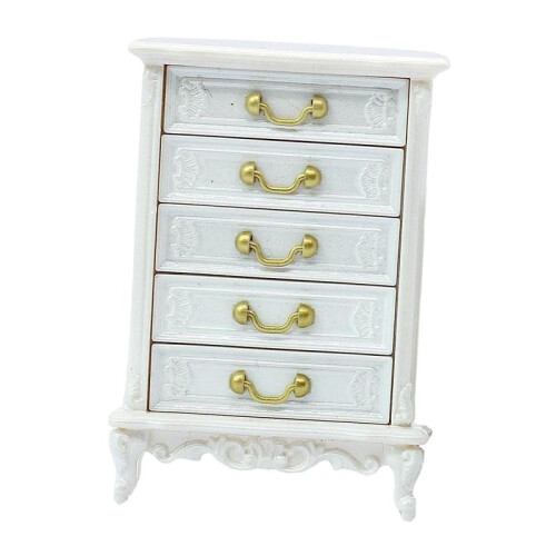 Dollhouse Night Stands Simulation Bedside Cabinet Accessory Pretend Game 5 Layers 2