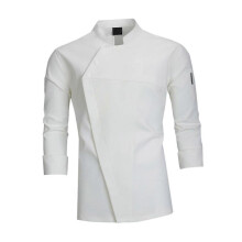 (M, White) Chef Coat Lightweight Chef Work Clothes Chef Jacket for Bakery Hotel Kitchen M