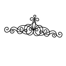 Scroll Wall Art Decor Plaque Metal Wall Decor for Patio Indoor Outdoor Fence
