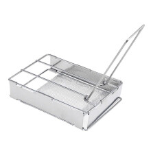 Barbecue Grill Cooking Rack Folding Multipurpose Fishing Toaster for Camping