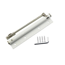 (195mmx35mm, White) Door Closer Adjustable Silent Spring Door Closer for Home Office Accessories Argent