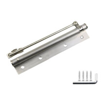 (195mmx35mm, Argent) Door Closer Adjustable Silent Spring Door Closer for Home Office Accessories Argent