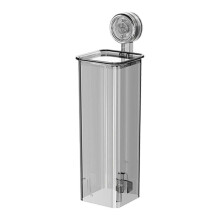 (10.3cmx10.3cmx27.8cm, Gray) Cup Dispenser Dustproof Pull Type Water Cup Holder for Break Room Gym Office White