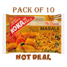 Koka Instant Masala Flavour Noodles – 85g (Pack of 10) | Authentic Indian Spice Blend | No MSG | Quick & Easy Snack or Meal