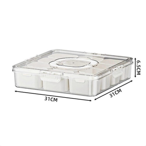 Divided Serving Tray with Lid and Handle Sturdy for Party Entertaining 1