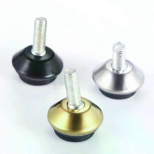 4 Stück M6 x 15 mm Schwenkbare Möbelbeine, Nivellierfüße, Gleitfüße, verstellbare Nivellierfüße, schwarze