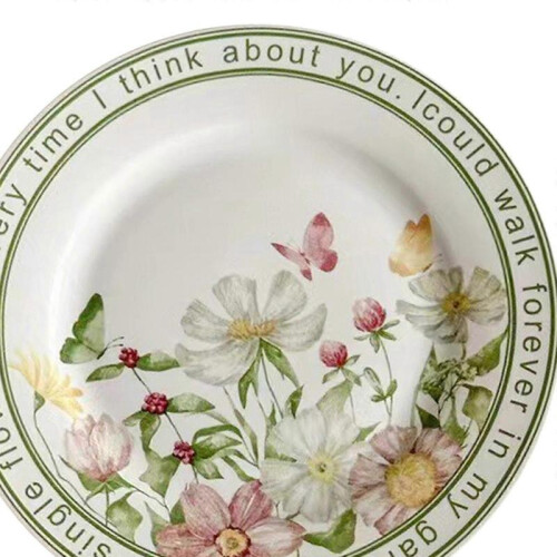 Porcelain Dinner Plate Elegant Dinnerware Serving Plate for Home Party Snack 2