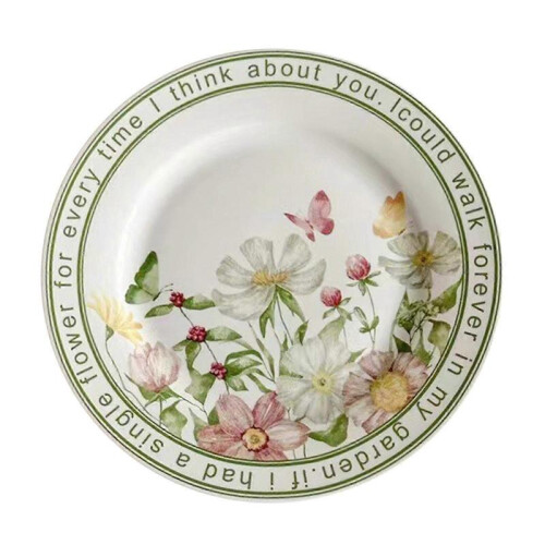Porcelain Dinner Plate Elegant Dinnerware Serving Plate for Home Party Snack