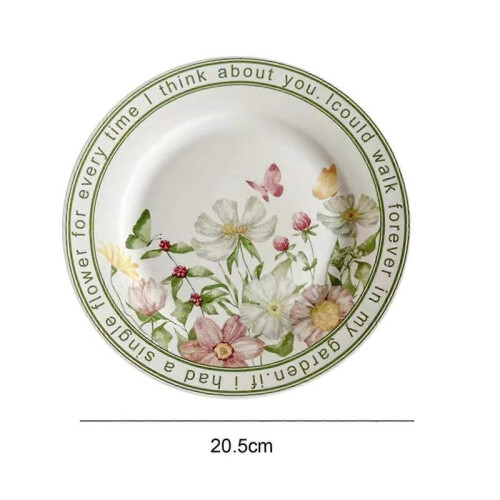 Porcelain Dinner Plate Elegant Dinnerware Serving Plate for Home Party Snack 1