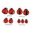 9 Pieces Ladybug Statue Micro Landscape Cute for Desktop Balcony Living Room 2