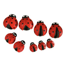 9 Pieces Ladybug Statue Micro Landscape Cute for Desktop Balcony Living Room