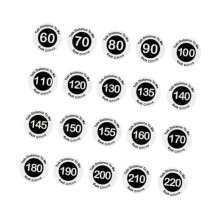 (17.7mm, white) 20x Golf Marker Tool Reusable Adult Hitting Lightweight Golf Distance Marker white