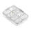 Divided Serving Tray Multipurpose Fridge Organizer Snackle Tray Nuts Popcorn 1