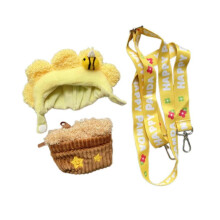 (For 15cm  Dolls, Yellow Flower Bag) Plush Doll Bag Decoration Birthday Gifts Imagination Make Your Own Dolls