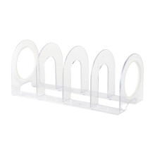 (32cmx12.8cmx13.7cm, White Rings) Desk Bookshelf File Folder Sorter Stationery Non Slip Home Bookend Organizer Blue Rings