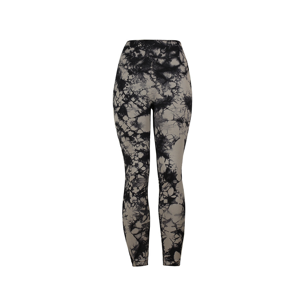 (Black, L) Sports training running leggings high waist hip lifting yoga peach buttock fitness yoga pants for women