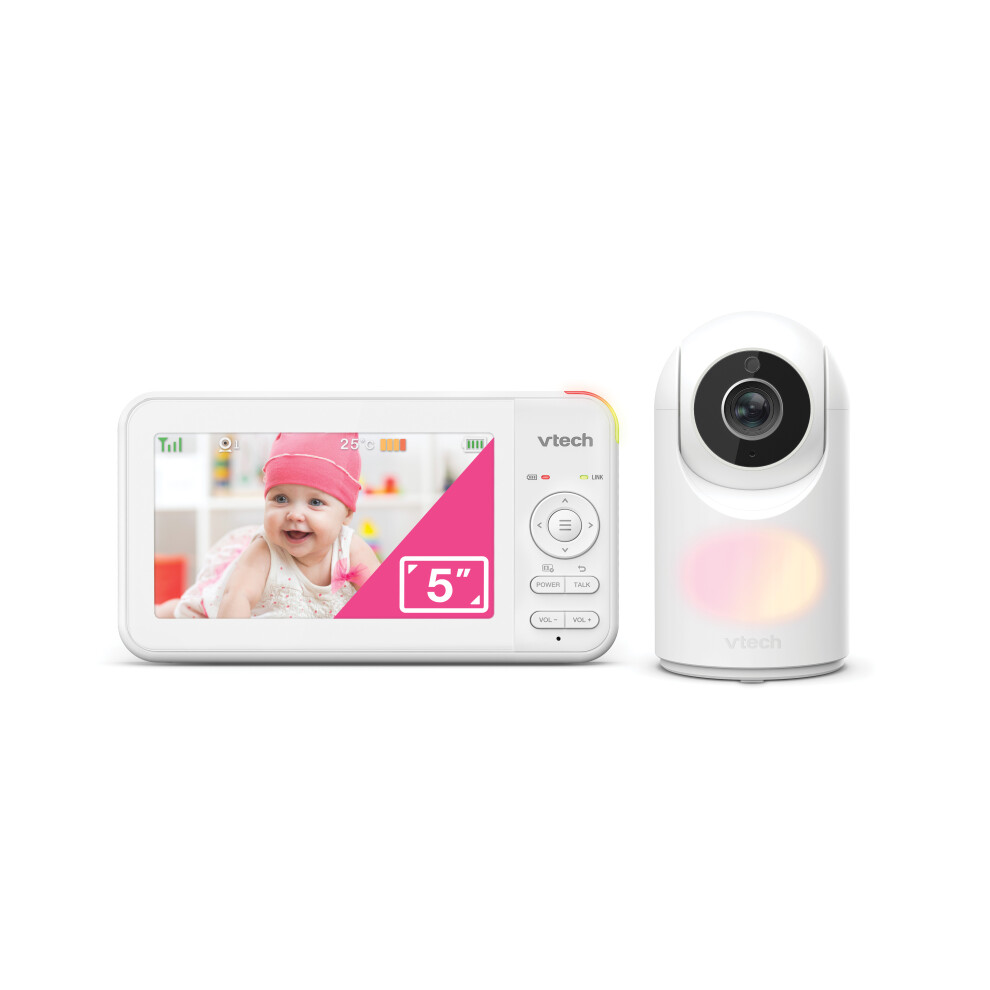 Vtech Vm5467 Video Baby Monitor 5'' Pan & Tilt With Night Light Lullabies