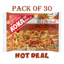 Koka Stir-Fried Style Instant Noodles – 85g (Pack of 30) | Authentic Wok-Fried Flavour | No MSG | Bulk Pantry Pack