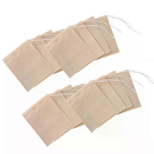 200 stücke Kordelzug Tee Filter Taschen Ungebleichtem Papier Teebeutel Infuser Sachets für Lose Blatt