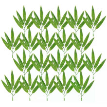 30 kpl Simuloituja bambunlehtiä Leaf Decor Kasvihuone Muoviset elämykselliset järjestelyt