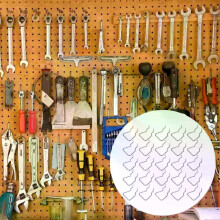 12 Pcs Loch Bord Haken Display Steht Metall Einzel Zubehör Werkbank Werkzeug Edelstahl Pegboard