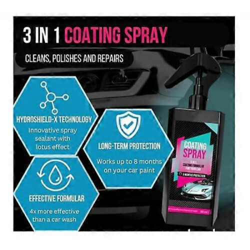 3 in 1 Ceramic Car Coating Spray, 2025 Upgrade Multi-Functional Coating Agent 1