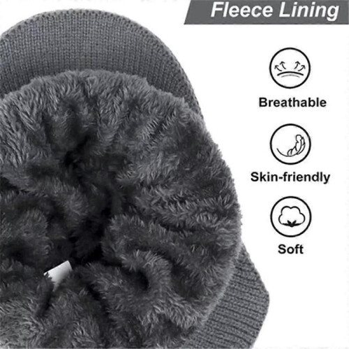 (Single layer wine red) Proposition Knitted Hat, Elastic Warm Ear Protection Knitted Hat 2