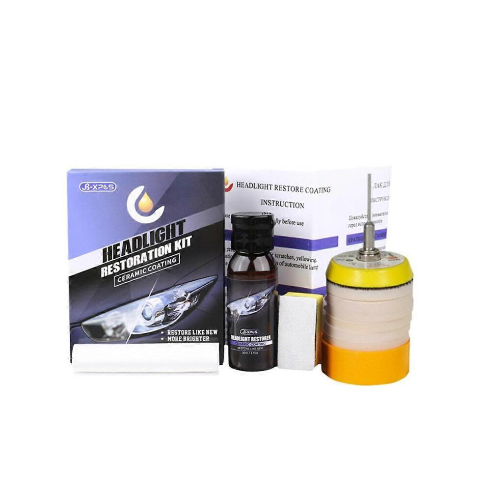 Headlight Restoration Polishing Kits, 2024 Upgraded Automotive Ceramic Headlight Restoration Kit