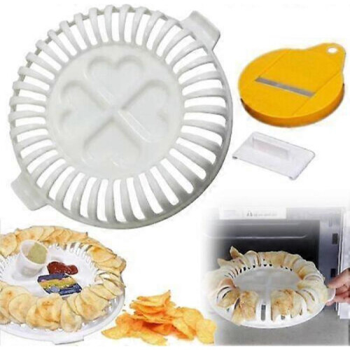 Microwave Potato Chip Maker with Potato Chip Slicer, Kitchen Snack Baking Gadget 1