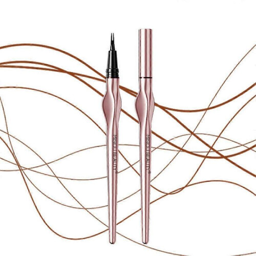 (Black) Cooklesa Upgraded Natural Waterproof Eyebrow Pen with Microfine Tip 1