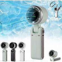 (Green) Pocket Breeze 3-in-1 Mini Turbo Fan,2025 Best Portable Handheld Turbo Fan,5 Gear