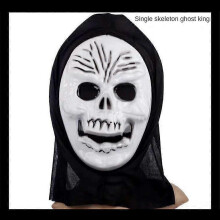 (Black 70cm) Halloween Party Horror Mask Ghost Face Demon Witch Scream Mask Novelty Funny