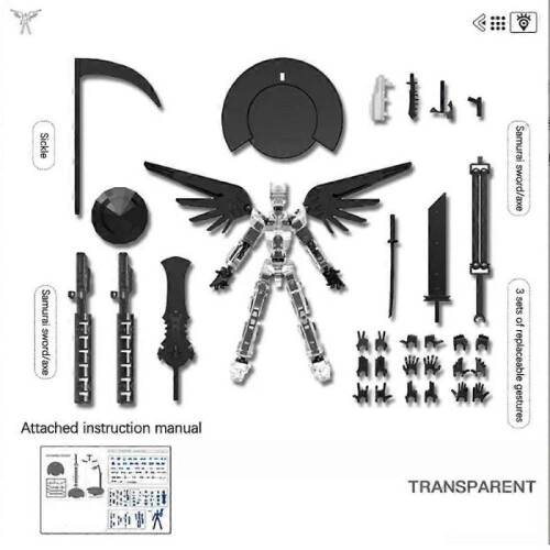 (white) 5th Gen Dummy13 Action Figure,Multi-Jointed Movable Toys DIY Assembled Model
