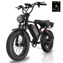 AOVOPRO AP20 Mini Electric Bike - 20" Fat Tire, 750W 48V 15.6Ah, 31MPH