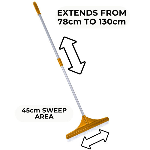 Artificial Grass Brush Astro Turf Rake - 45cm Wide Soft Nylon Bristles 1