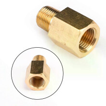 Artudatech 1/8 NPT Buchse auf 1/8 BSPT Stecker Adapter Manometer Sensor Gewinde Öldruck Adapter Auto