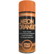 Neon Orange Bright Spray Paint Aerosol Matt Metal Wood Plastic