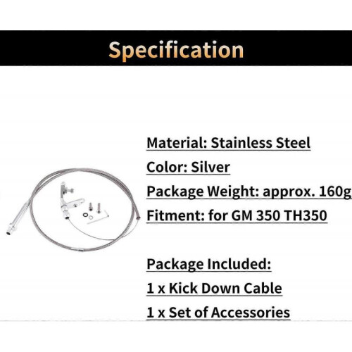 2025 Latest Model  Kickdown Cable Braided Kick Down Cable Th350 Kick Down Cable for 350 Th350 1