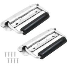 2025 Latest Model 2Pcs Spring Loaded Case Handles, 304 Stainless Steel Surface Mount Chest Handle