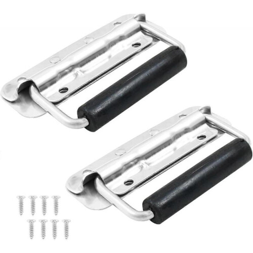 2025 Latest Model  2Pcs Spring Loaded Case Handles, 304 Stainless Steel Surface Mount Chest Handle