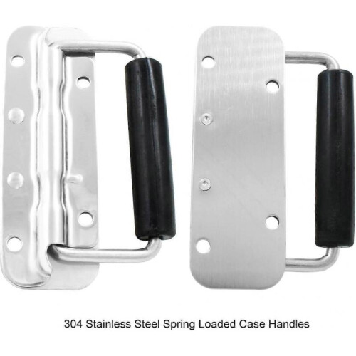 2025 Latest Model  2Pcs Spring Loaded Case Handles, 304 Stainless Steel Surface Mount Chest Handle 2