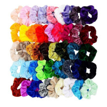 2025 Latest Model 45 Pcs Hair Scrunchies Velvet Elastics Hair Bands Scrunchy Hair Ties Ropes