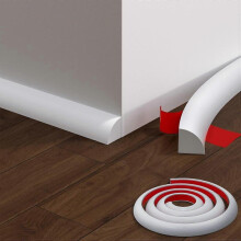 Flexible Quarter Round Molding, 158 Inch Peel and Stick Rubber Quarter Round Trim Molding
